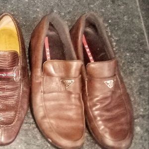 Prada Brown Leather Loafer Size 10